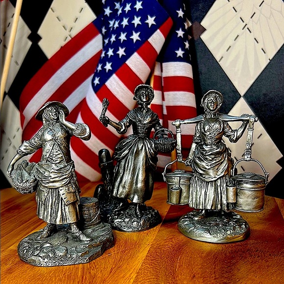 Franklin Mint 1977 Fine Pewter Figurines – Colonial Street – Set of 9, Mint - Picture 11 of 14